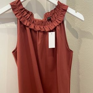 Ann Taylor Deep Spice/Rust Colored Sleeveless Top - Size S - NWT!